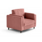 Brooke - fauteuil en velours pieds en bois|Fauteuil / Chauffeuse|BestMobilier