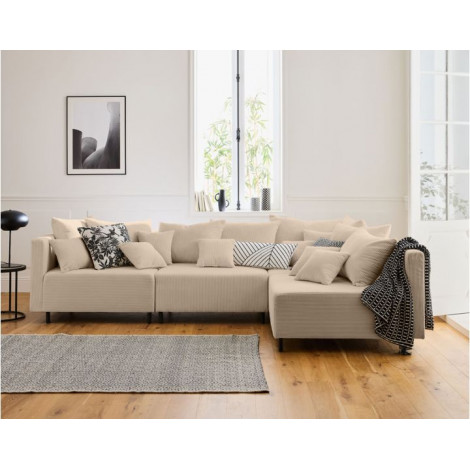 Edinburg - module d'assise sans accoudoirs - en velours côtelé|Canape|BestMobilier