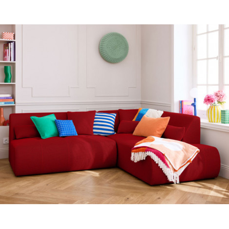 Onyx - canapé modulable d'angle droit 5 places - en tissu mailles 3D|Canape|BestMobilier