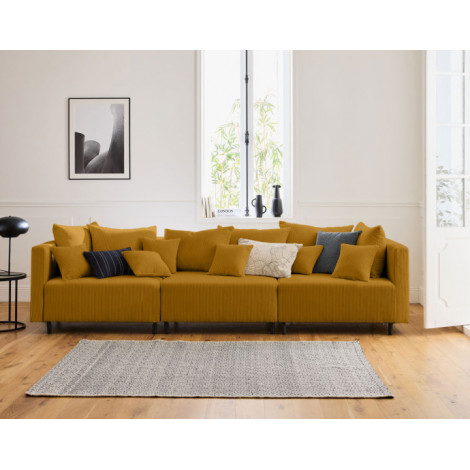 Edinburg - module d'assise d'angle droit - en velours côtelé|Canape|BestMobilier