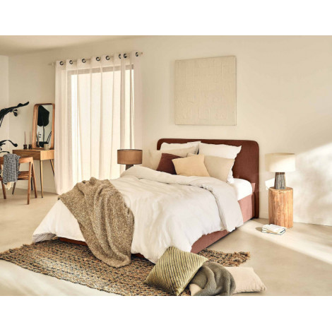 Goyave - lit coffre - 140x190 - en tissu - sommier inclus|Lit Adulte|BestMobilier