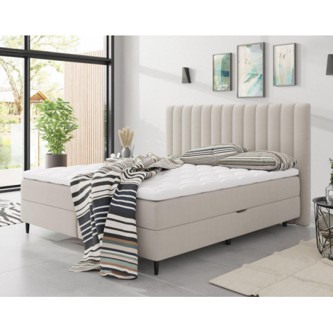 Maria - lit boxspring - 160x200 - en velours - coffres et surmatelas inclus|Lit Adulte|BestMobilier