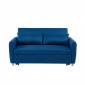 Canapé droit LAURA en tissu bleu nuit convertible 3 places|Canape|Baita Home