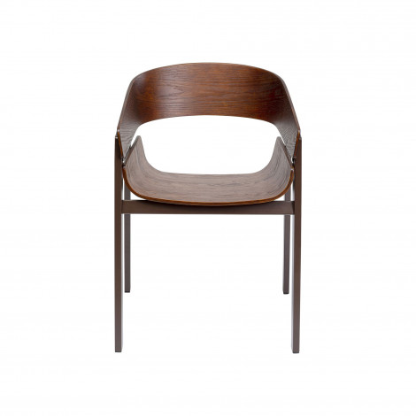 Chaise avec accoudoirs Biarritz marron Kare Design|Chaise|Kare