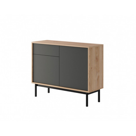 Malo - buffet bas - bois et gris - 104 cm - style industriel|Buffet|BestMobilier