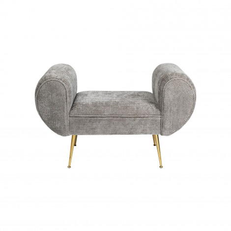 Banc Trono velours gris Kare Design|Banquettes / Bancs / Poufs|Kare