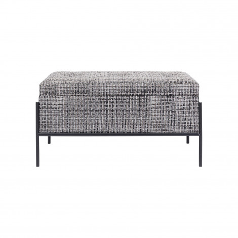 Banc-coffre Iceland blanc et noir 80x40cm Kare Design|Banquettes / Bancs / Poufs|Kare