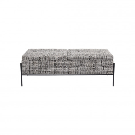 Banc-coffre Iceland 120x40cm blanc et noir Kare Design|Banquettes / Bancs / Poufs|Kare