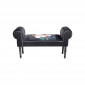 Banc Wing velours noir fleurs Kare Design|Banquettes / Bancs / Poufs|Kare