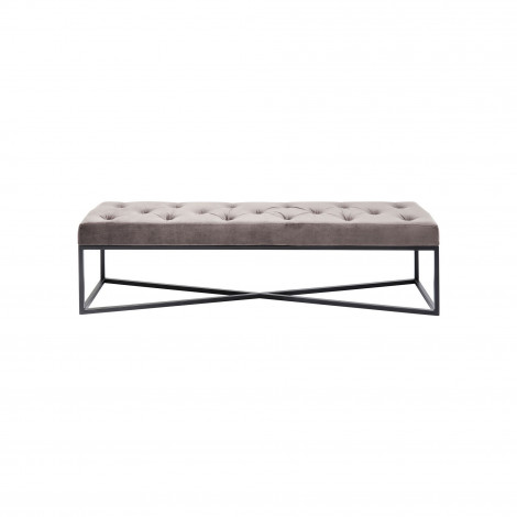 Banc Crossover gris et noir 150x40cm Kare Design|Banquettes / Bancs / Poufs|Kare