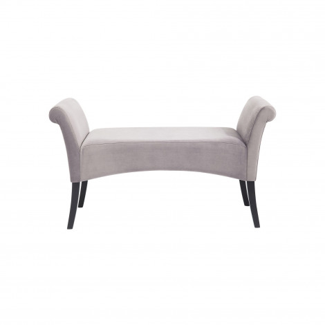 Banc Motley velours gris argenté Kare Design|Banquettes / Bancs / Poufs|Kare