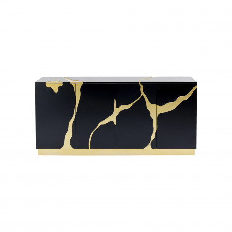 Buffet Cracked noir et doré Kare Design|Buffet|Kare