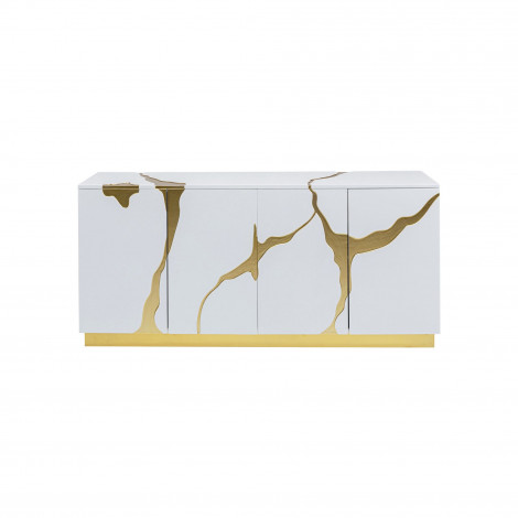 Buffet Cracked blanc et doré Kare Design|Buffet|Kare
