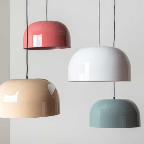Suspension dôme blanc en métal émaillé|Suspensions|Lampe Avenue Suspension dôme blanc en métal émaillé|Suspensions|Lampe Avenue
