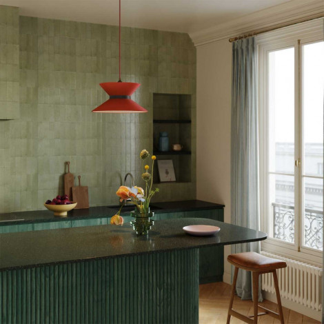 Abat-jour pour suspension sablier rouge|Suspensions|Lampe Avenue Abat-jour pour suspension sablier rouge|Suspensions|Lampe Avenue
