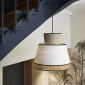 Suspension singapour nude abat-jour et cannage|Suspensions|Lampe Avenue