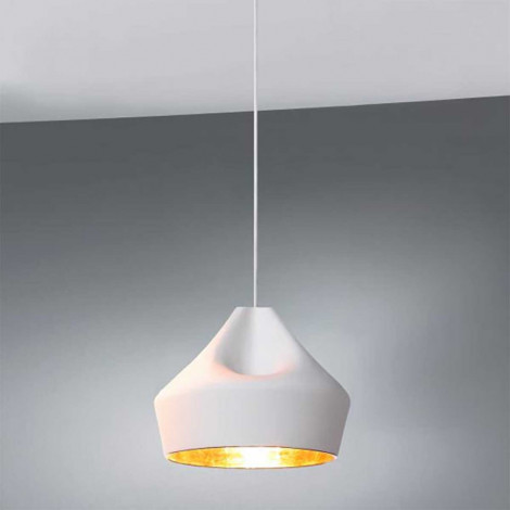 Suspension en céramique blanche intérieur or|Suspensions|Lampe Avenue Suspension en céramique blanche intérieur or|Suspensions|Lampe Avenue