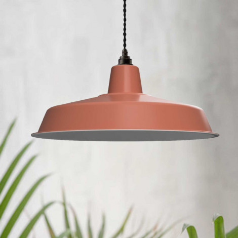 Grande suspension industrielle terracotta satiné - Made In France|Suspensions|Lampe Avenue Grande suspension industrielle terracotta satiné - Made In France|Suspensions|Lampe Avenue