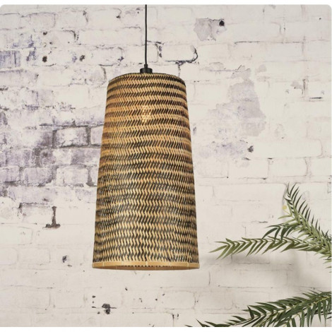 Suspension conique en bambou naturel H 66cm|Suspensions|Lampe Avenue