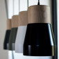 Suspension bois et métal noir|Suspensions|Lampe Avenue