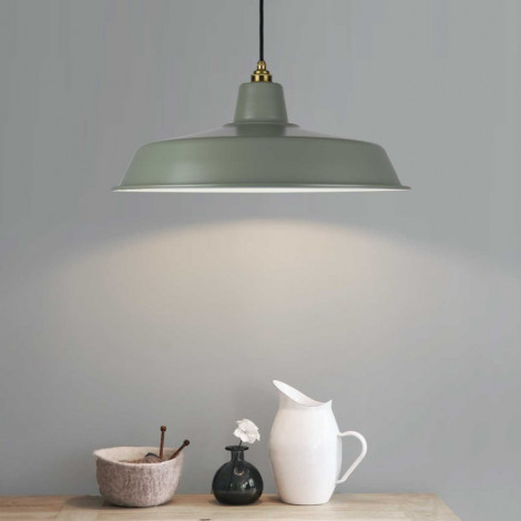 Très grande suspension atelier kaki D55|Suspensions|Lampe Avenue