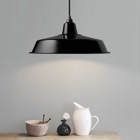 Très grande suspension noire type atelier|Suspensions|Lampe Avenue