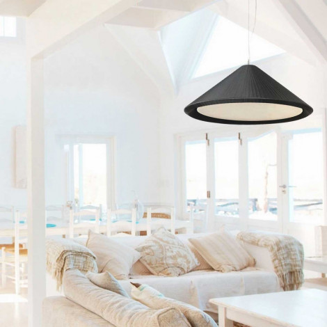 Suspension noire conique D70cm|Suspensions|Lampe Avenue