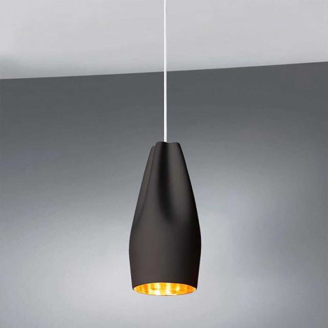 Suspension noire et dorée en céramique|Suspensions|Lampe Avenue Suspension noire et dorée en céramique|Suspensions|Lampe Avenue