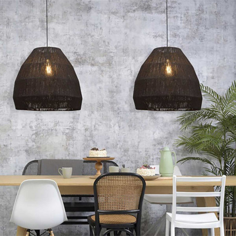 Suspension en jute noire|Suspensions|Lampe Avenue Suspension en jute noire|Suspensions|Lampe Avenue