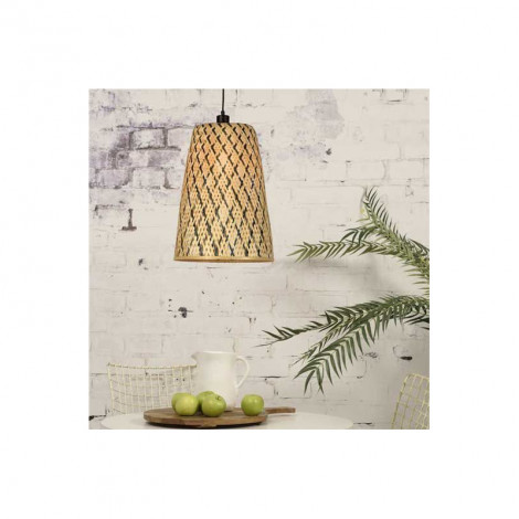 Suspension conique en bambou naturel Ø 34cm|Suspensions|Lampe Avenue