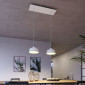 Suspension double lampes en céramique blancs|Suspensions|Lampe Avenue