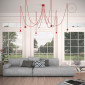 Suspension rouge 6 ampoules|Suspensions|Lampe Avenue Suspension rouge 6 ampoules|Suspensions|Lampe Avenue