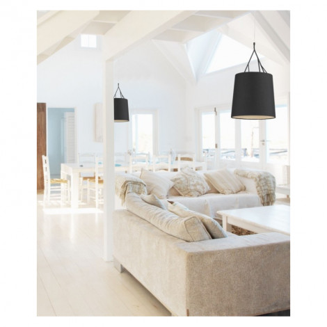 Suspension design noire abat-jour noir|Suspensions|Lampe Avenue