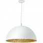 Grande suspension blanche et dorée en fibre de verre|Suspensions|Lampe Avenue Grande suspension blanche et dorée en fibre de verre|Suspensions|Lampe Avenue