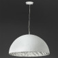 Grande suspension blanche et argent de 70cm|Suspensions|Lampe Avenue