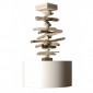 Suspension bois flotté et galets abat-jour crème|Suspensions|Lampe Avenue Suspension bois flotté et galets abat-jour crème|Suspensions|Lampe Avenue