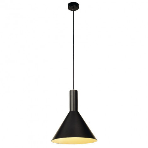 Suspension conique Phelia noire en aluminium Ø 27,5 cm|Suspensions|Lampe Avenue