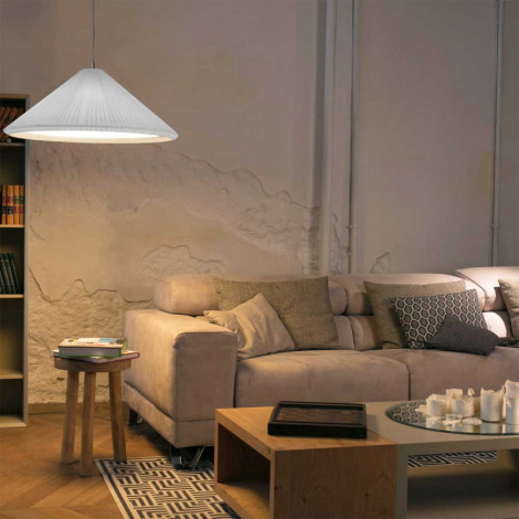 Suspension blanche conique D70cm|Suspensions|Lampe Avenue Suspension blanche conique D70cm|Suspensions|Lampe Avenue