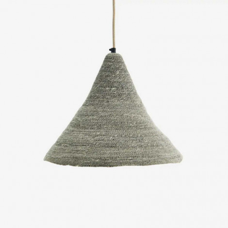 Suspension conique grise en herbier|Suspensions|Lampe Avenue