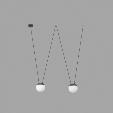 Suspension désaxée 2 boules 2 crochets|Suspensions|Lampe Avenue
