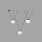 Suspension décentralisée 3 boules|Suspensions|Lampe Avenue