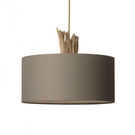 Suspension bois flotté abat-jour gris|Suspensions|Lampe Avenue Suspension bois flotté abat-jour gris|Suspensions|Lampe Avenue