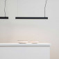 Suspension tube led noire Vico 600 avec fleuron de surface|Suspensions|Lampe Avenue