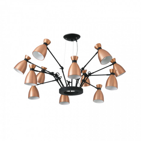 Suspension cuivre 12 bras articulés|Suspensions|Lampe Avenue