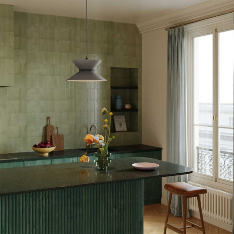 Abat-jour pour suspension sablier gris foncé|Suspensions|Lampe Avenue