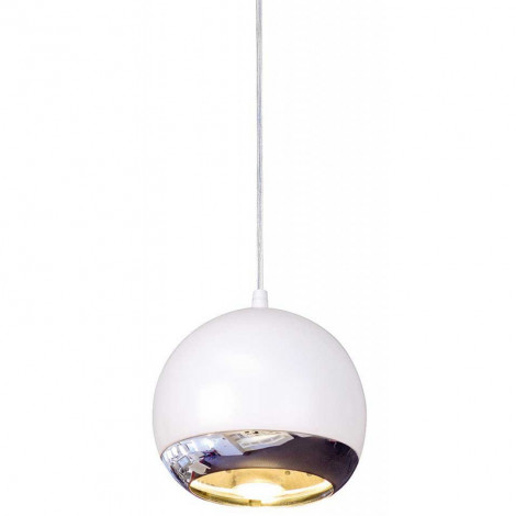 Suspension boule blanche et chromée|Suspensions|Lampe Avenue Suspension boule blanche et chromée|Suspensions|Lampe Avenue