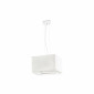 Suspension rectangulaire 40cm abat-jour blanc cassé|Suspensions|Lampe Avenue