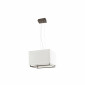 Suspension rectangulaire 40cm marron abat-jour crème|Suspensions|Lampe Avenue
