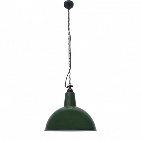 Suspension industrielle verte dome 52cm|Suspensions|Lampe Avenue Suspension industrielle verte dome 52cm|Suspensions|Lampe Avenue