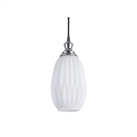 Suspension en verre opale blanc Ø 14.5 cm longue|Suspensions|Lampe Avenue